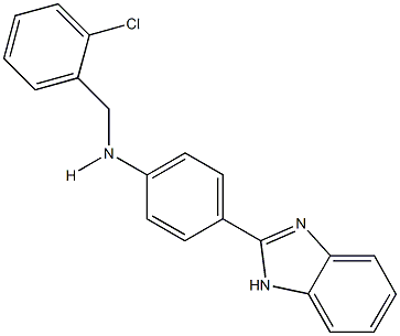 4-(1H-benzimidazol-2-yl)-N-(2-chlorobenzyl)aniline 结构式