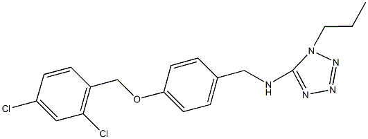 N-{4-[(2,4-dichlorobenzyl)oxy]benzyl}-N-(1-propyl-1H-tetraazol-5-yl)amine 结构式