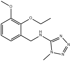 N-(2-ethoxy-3-methoxybenzyl)-N-(1-methyl-1H-tetraazol-5-yl)amine 结构式