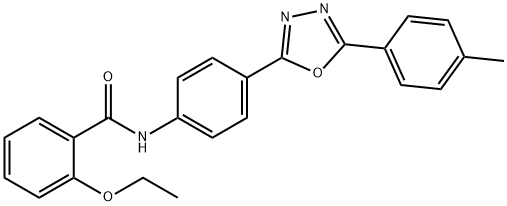 2-ethoxy-N-{4-[5-(4-methylphenyl)-1,3,4-oxadiazol-2-yl]phenyl}benzamide 结构式