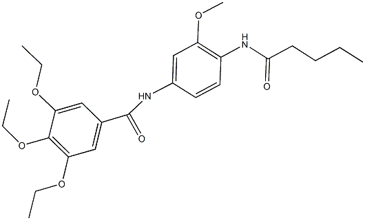 3,4,5-triethoxy-N-[3-methoxy-4-(pentanoylamino)phenyl]benzamide 结构式