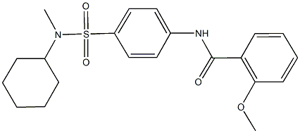 N-(4-{[cyclohexyl(methyl)amino]sulfonyl}phenyl)-2-methoxybenzamide 结构式