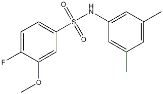 N-(3,5-dimethylphenyl)-4-fluoro-3-methoxybenzenesulfonamide 结构式