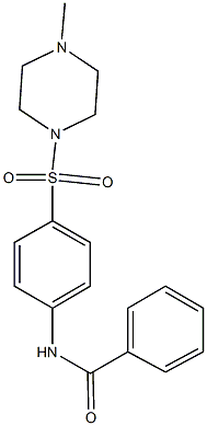 N-{4-[(4-methyl-1-piperazinyl)sulfonyl]phenyl}benzamide 结构式