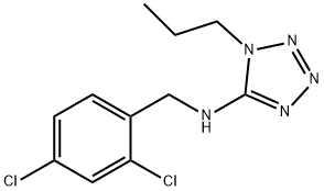 N-(2,4-dichlorobenzyl)-N-(1-propyl-1H-tetraazol-5-yl)amine 结构式