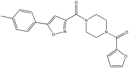 1-(2-furoyl)-4-{[5-(4-methylphenyl)-3-isoxazolyl]carbonyl}piperazine 结构式