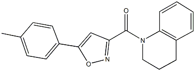 1-{[5-(4-methylphenyl)-3-isoxazolyl]carbonyl}-1,2,3,4-tetrahydroquinoline 结构式