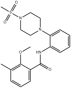 2-methoxy-3-methyl-N-{2-[4-(methylsulfonyl)-1-piperazinyl]phenyl}benzamide 结构式