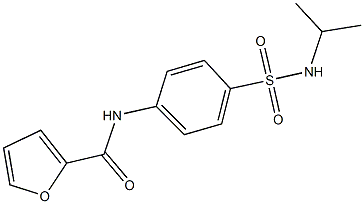 N-{4-[(isopropylamino)sulfonyl]phenyl}-2-furamide 结构式