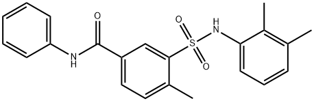 3-[(2,3-dimethylanilino)sulfonyl]-4-methyl-N-phenylbenzamide 结构式