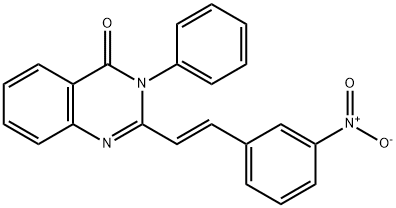 2-(2-{3-nitrophenyl}vinyl)-3-phenyl-4(3H)-quinazolinone 结构式