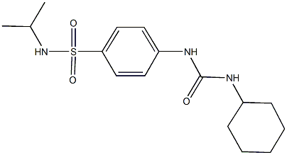 4-{[(cyclohexylamino)carbonyl]amino}-N-isopropylbenzenesulfonamide 结构式