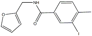 N-(2-furylmethyl)-3-iodo-4-methylbenzamide 结构式