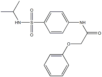 N-{4-[(isopropylamino)sulfonyl]phenyl}-2-phenoxyacetamide 结构式