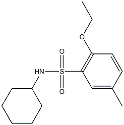 N-cyclohexyl-2-ethoxy-5-methylbenzenesulfonamide 结构式