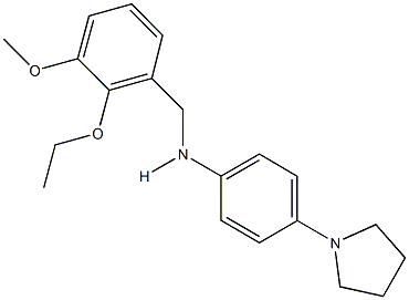 N-(2-ethoxy-3-methoxybenzyl)-N-[4-(1-pyrrolidinyl)phenyl]amine 结构式