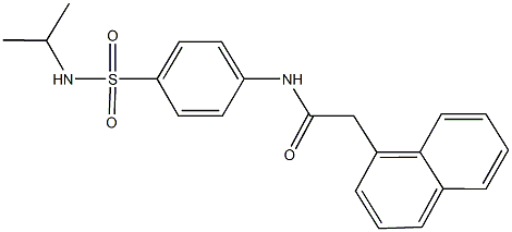 N-{4-[(isopropylamino)sulfonyl]phenyl}-2-(1-naphthyl)acetamide 结构式