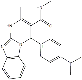 4-(4-isopropylphenyl)-N,2-dimethyl-1,4-dihydropyrimido[1,2-a]benzimidazole-3-carboxamide 结构式