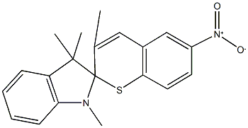 1',3,3',3'-tetramethyl-6-nitrospiro(2H-thiochromene-2,2'-indoline) 结构式