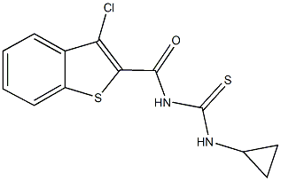 N-[(3-chloro-1-benzothien-2-yl)carbonyl]-N'-cyclopropylthiourea 结构式