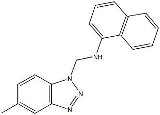 N-[(5-methyl-1H-1,2,3-benzotriazol-1-yl)methyl]-N-(1-naphthyl)amine 结构式