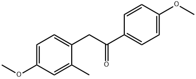 2-(4-methoxy-2-methylphenyl)-1-(4-methoxyphenyl)ethanone 结构式