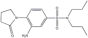 3-amino-4-(2-oxo-1-pyrrolidinyl)-N,N-dipropylbenzenesulfonamide 结构式