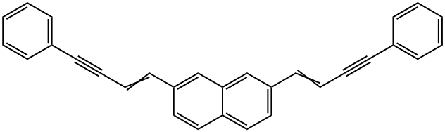 2,7-bis(4-phenyl-1-buten-3-ynyl)naphthalene 结构式