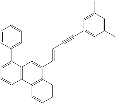 9-[4-(3,5-dimethylphenyl)-1-buten-3-ynyl]-1-phenylphenanthrene 结构式