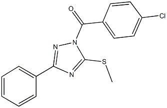 1-(4-chlorobenzoyl)-3-phenyl-1H-1,2,4-triazol-5-ylmethylsulfide 结构式