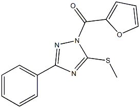 1-(2-furoyl)-3-phenyl-1H-1,2,4-triazol-5-ylmethylsulfide 结构式