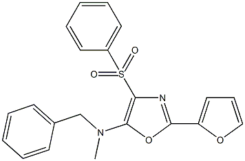 N-benzyl-N-[2-(2-furyl)-4-(phenylsulfonyl)-1,3-oxazol-5-yl]-N-methylamine 结构式