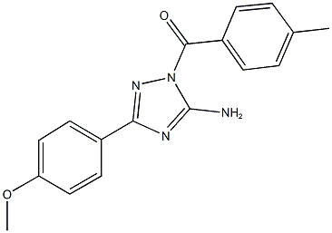 3-(4-methoxyphenyl)-1-(4-methylbenzoyl)-1H-1,2,4-triazol-5-ylamine 结构式