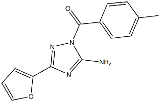 3-(2-furyl)-1-(4-methylbenzoyl)-1H-1,2,4-triazol-5-ylamine 结构式