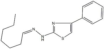 heptanal (4-phenyl-1,3-thiazol-2-yl)hydrazone 结构式
