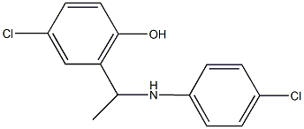 4-chloro-2-[1-(4-chloroanilino)ethyl]phenol 结构式
