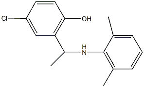 4-chloro-2-[1-(2,6-dimethylanilino)ethyl]phenol 结构式