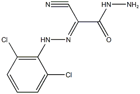 2-cyano-2-[(2,6-dichlorophenyl)hydrazono]acetohydrazide 结构式