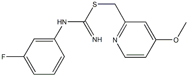 (4-methoxy-2-pyridinyl)methyl N-(3-fluorophenyl)imidothiocarbamate 结构式