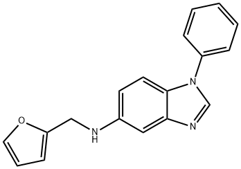 N-(2-furylmethyl)-N-(1-phenyl-1H-benzimidazol-5-yl)amine 结构式