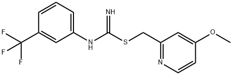 (4-methoxy-2-pyridinyl)methyl N-[3-(trifluoromethyl)phenyl]imidothiocarbamate 结构式