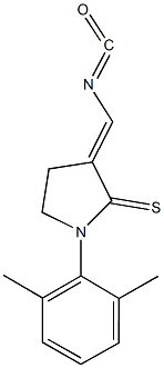 1-(2,6-dimethylphenyl)-3-(isocyanatomethylene)-2-pyrrolidinethione 结构式