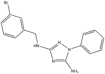 N-(5-amino-1-phenyl-1H-1,2,4-triazol-3-yl)-N-(3-bromobenzyl)amine 结构式