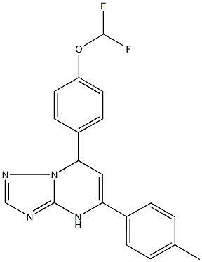 7-[4-(difluoromethoxy)phenyl]-5-(4-methylphenyl)-4,7-dihydro[1,2,4]triazolo[1,5-a]pyrimidine 结构式