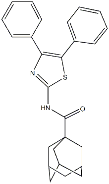 N-(4,5-diphenyl-1,3-thiazol-2-yl)-1-adamantanecarboxamide 结构式