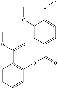 2-(methoxycarbonyl)phenyl 3,4-dimethoxybenzoate 结构式