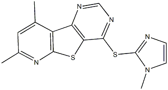 7,9-dimethylpyrido[3',2':4,5]thieno[3,2-d]pyrimidin-4-yl 1-methyl-1H-imidazol-2-yl sulfide 结构式