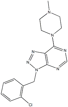 3-(2-chlorobenzyl)-7-(4-methyl-1-piperazinyl)-3H-[1,2,3]triazolo[4,5-d]pyrimidine 结构式
