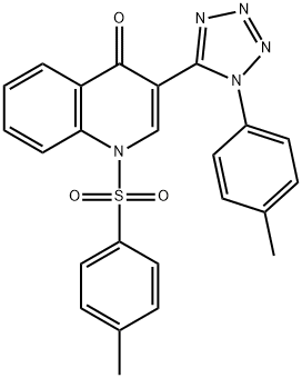 1-[(4-methylphenyl)sulfonyl]-3-[1-(4-methylphenyl)-1H-tetraazol-5-yl]-4(1H)-quinolinone 结构式