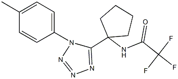 2,2,2-trifluoro-N-{1-[1-(4-methylphenyl)-1H-tetraazol-5-yl]cyclopentyl}acetamide 结构式